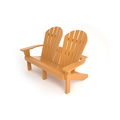 Frog Furnishings Cedar Riveria Adirondack Love Seat PB ADRIVCED